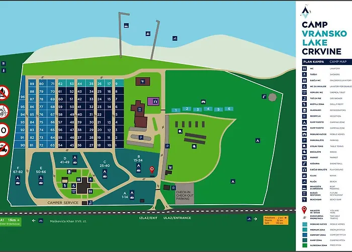 キャンプ場 Vransko Jezero - Crkvine Pakoštane